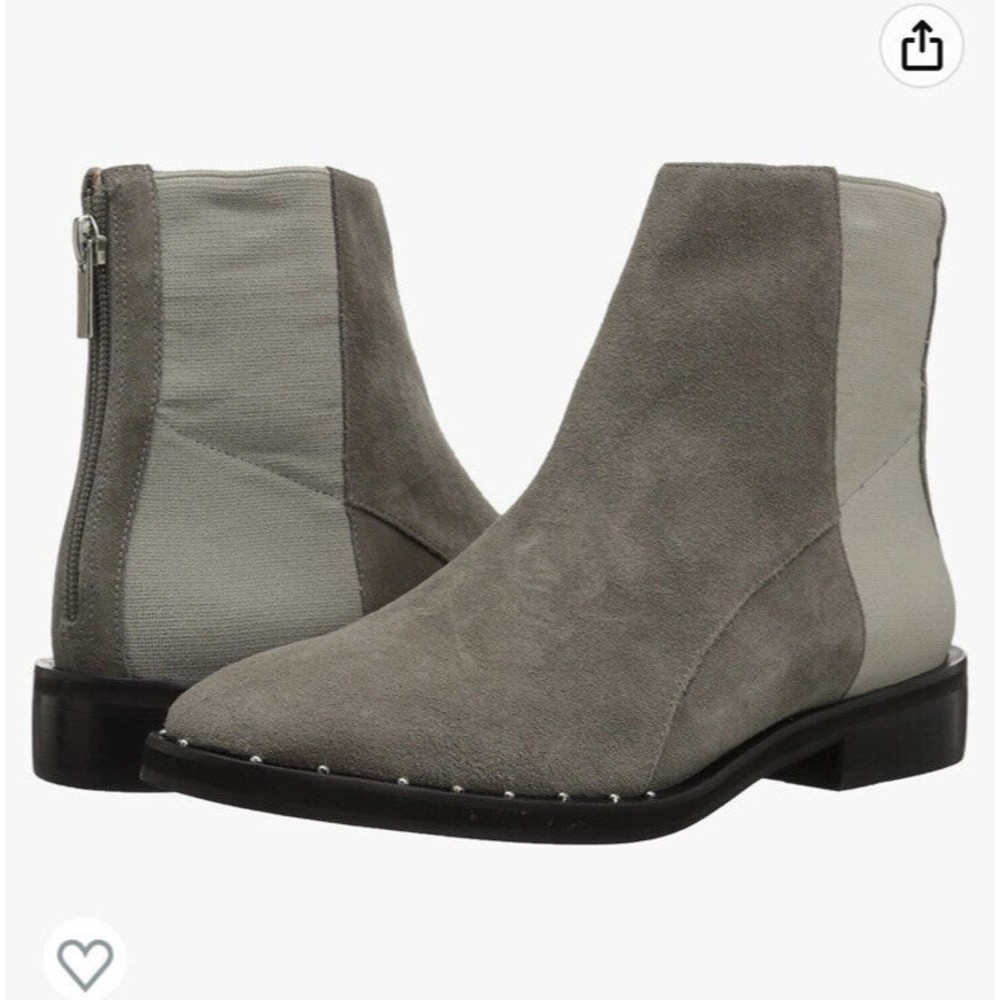 LFL by Lust for Life Women Magical Ankle Boot gray suede leather back zip 7 M